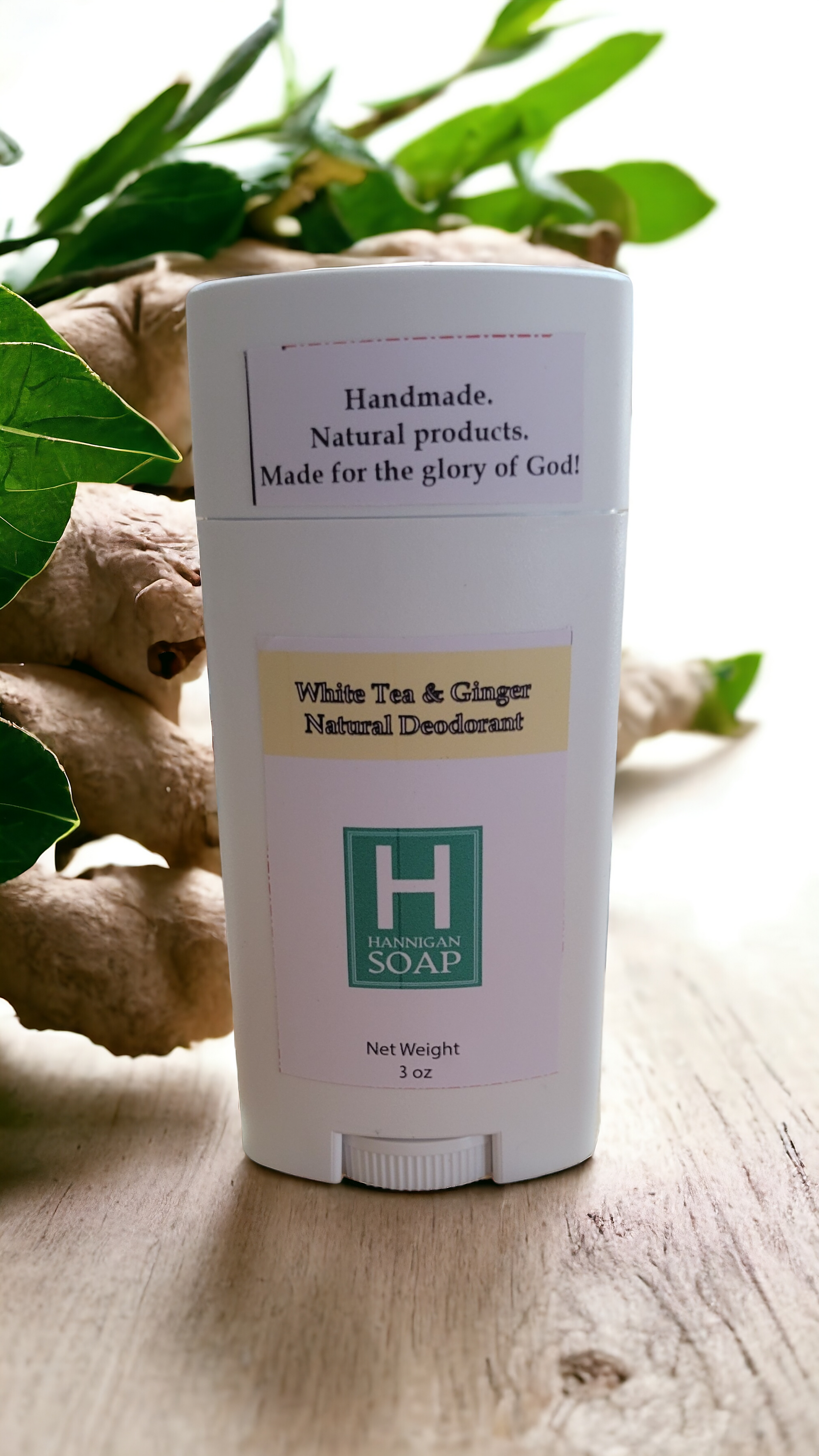 White Tea & Ginger Deodorant - Hannigan Soap